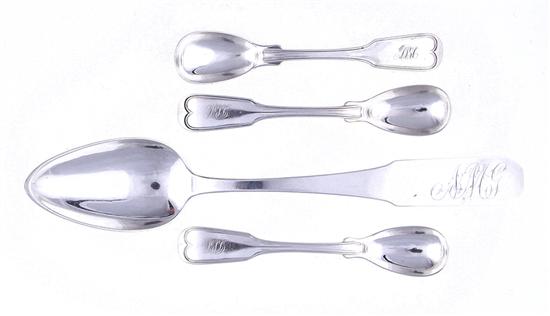 Charleston coin silver spoons Gregg