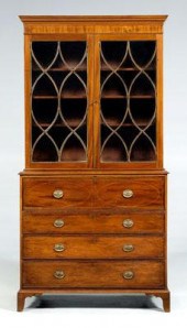 Charleston inlaid secretary/bo