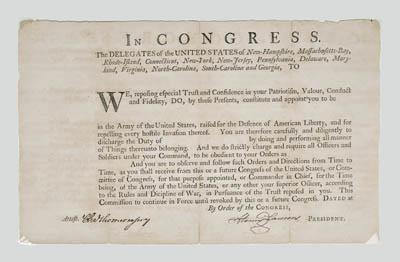 Charleston signed document, printed