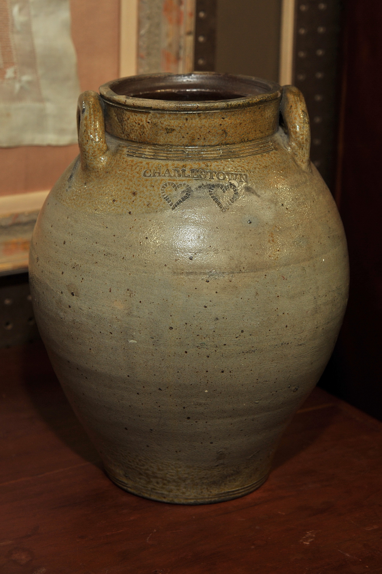 CHARLESTOWN STONEWARE CROCK.