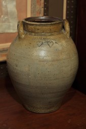 CHARLESTOWN STONEWARE CROCK. M