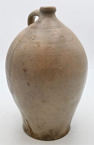 CHARLESTOWN STONEWARE JUG HAVING