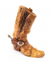 CHARLIE BOREN, CARVED WOOD SCU