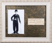 CHARLIE CHAPLIN. CLIPPED SIGNA