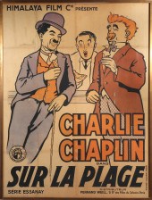 CHARLIE CHAPLIN "SUR LA PLAGE"
