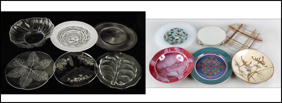 CHARLIE MEAKER ART GLASS CHARGER.