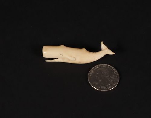 CHARLIE SAYLE CARVED SPERM WHALE