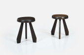 CHARLOTTE PERRIAND, STOOLS, FR