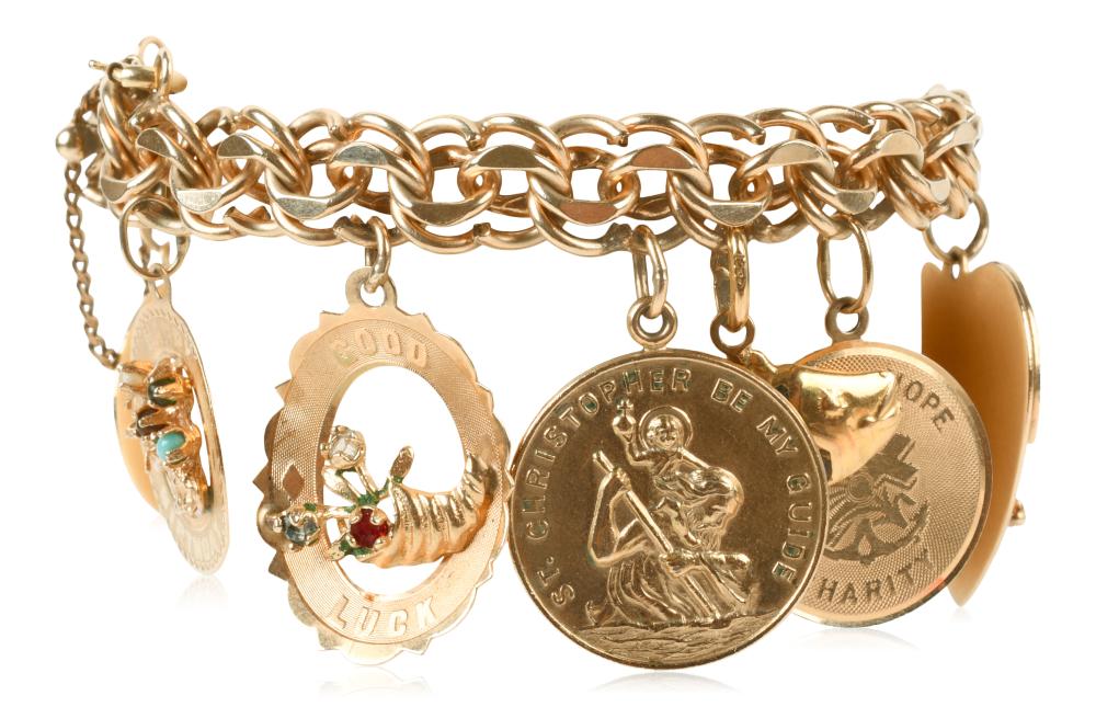 CHARM BRACELET WITH 11 CHARMS