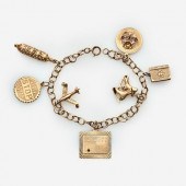 CHARM BRACELET WITH 14K HEBREW