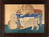 CHARMING ANTIQUE WATERCOLOR OF