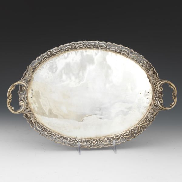CHARMING CONTINENTAL SILVER TRAY 