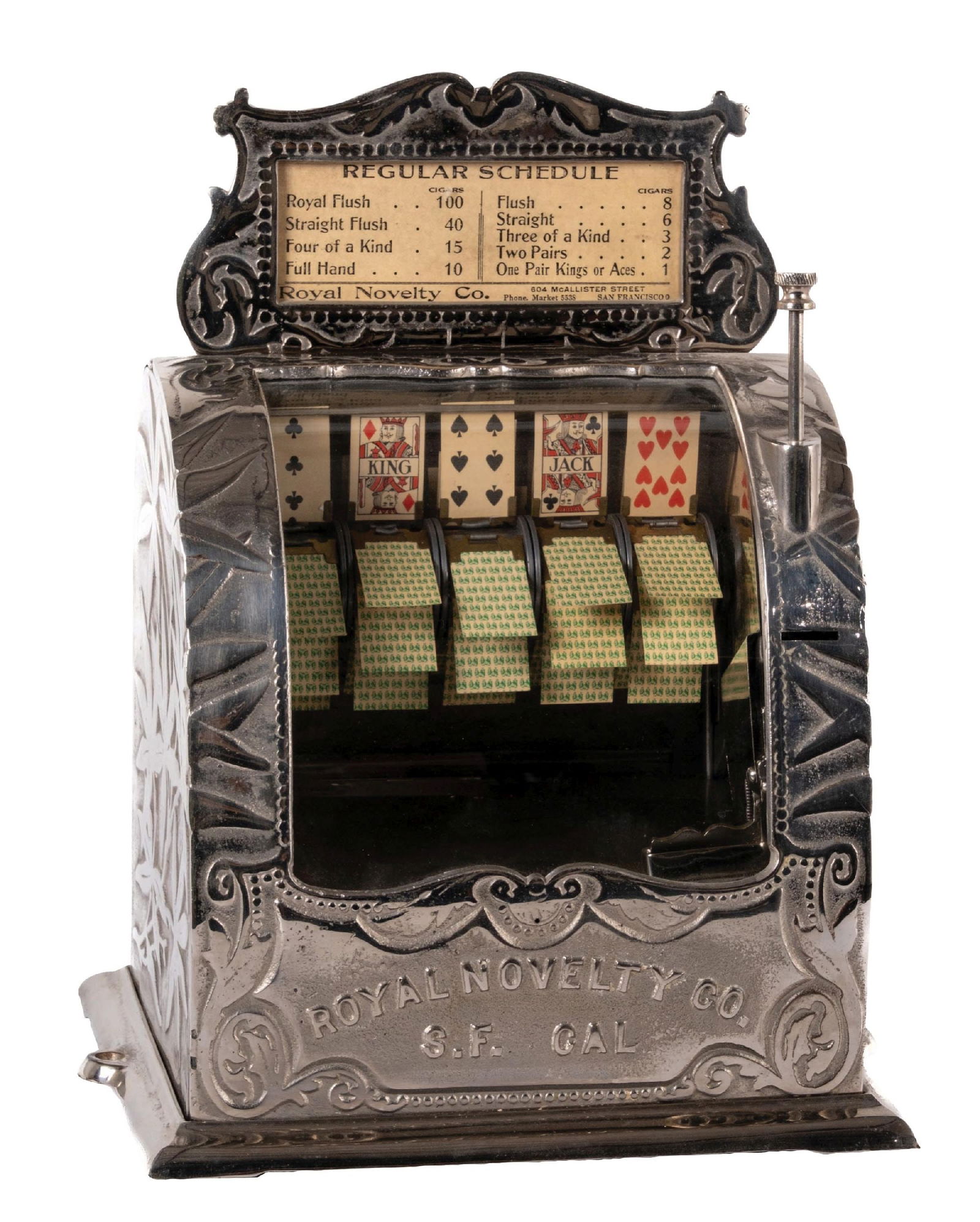 CHAS. FEY & CO. CAST IRON POKER