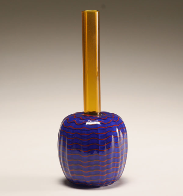 Chatham Glass Co. blue glass bud