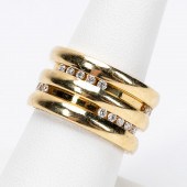 CHAUMET DIAMOND AND 18K GOLD W