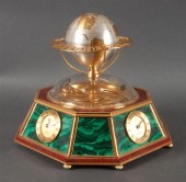 Chaumet gilt-metal malachite a