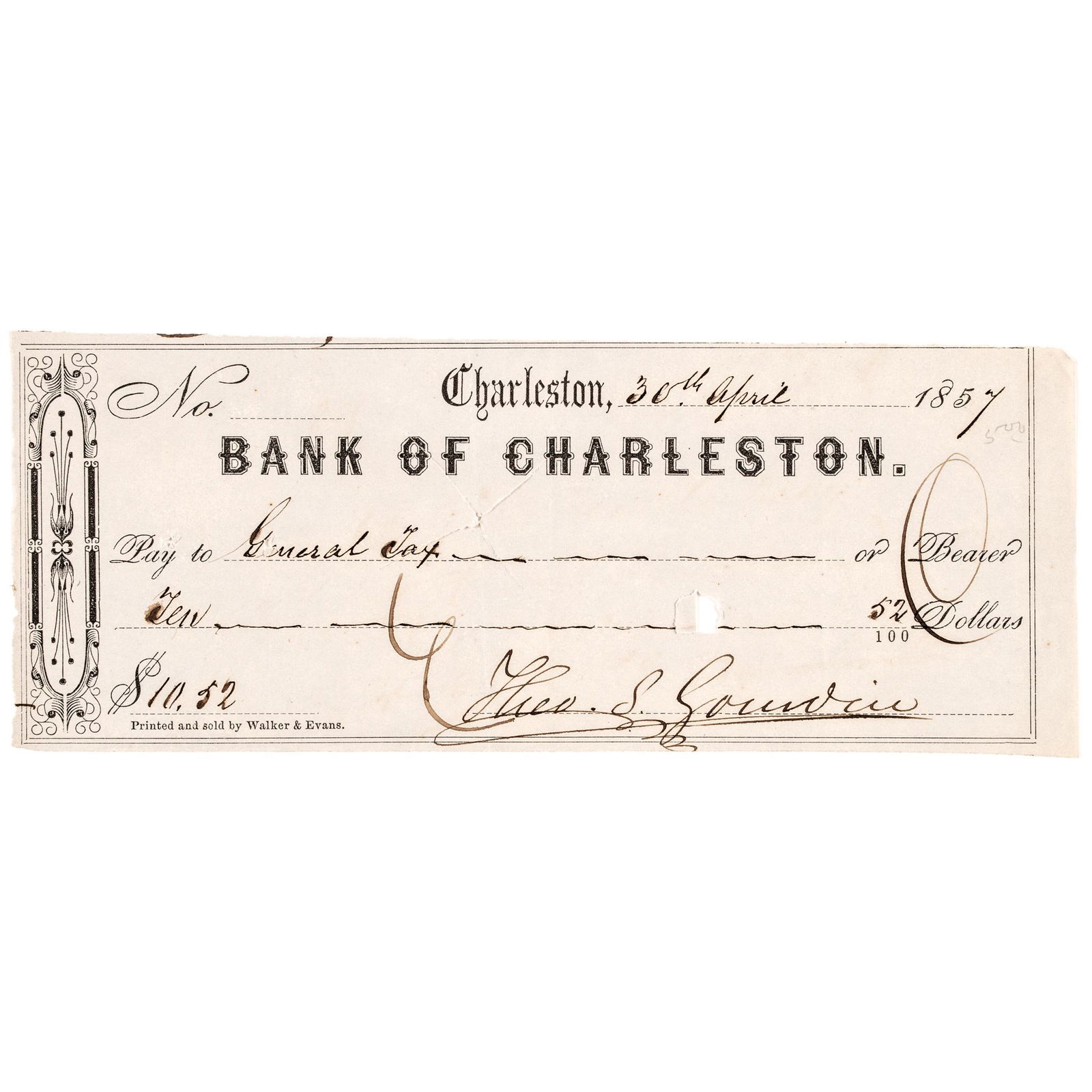 CHECKS SIGNED BY LARGE S.