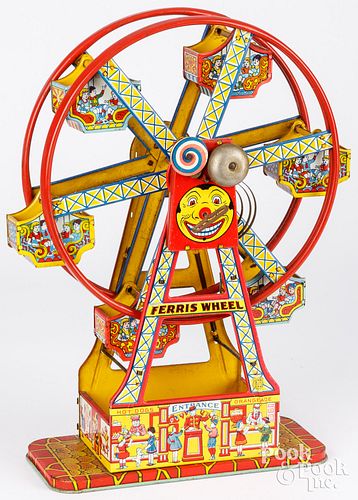 CHEIN TIN LITHOGRAPH WIND-UP FERRIS