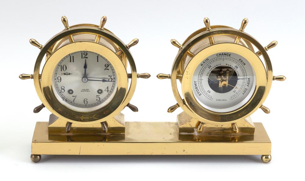 CHELSEA BRASS SHIP'S CLOCK AND