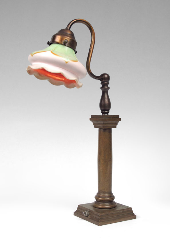 CHELSEA CLOCK CO BRASS LAMP WITH