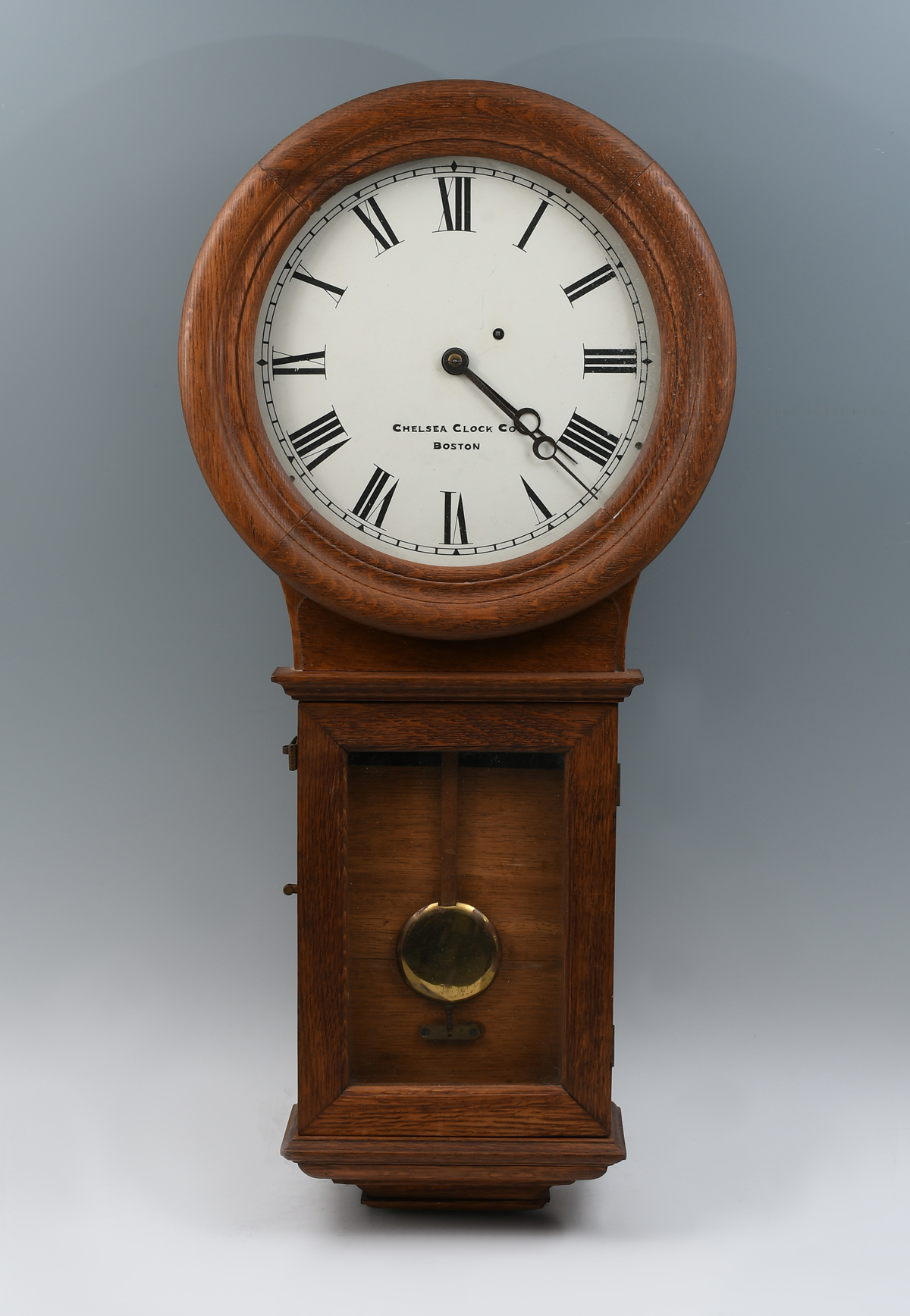 CHELSEA CLOCK CO. WALL OAK CLOCK: