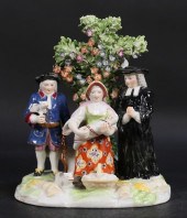 CHELSEA PORCELAIN FIGURE GROUP