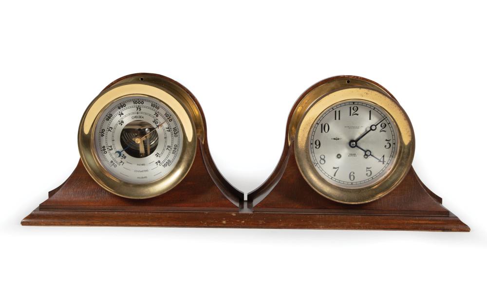 CHELSEA SHIP'S BELL AND BAROMETER