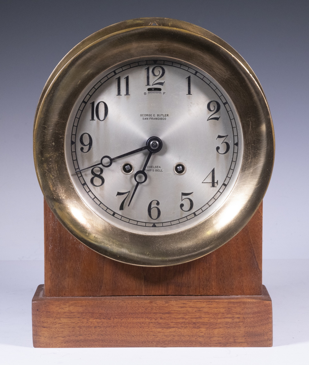 CHELSEA SHIP'S BELL CLOCK Circa