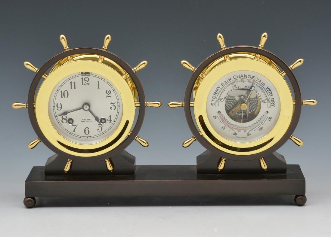 CHELSEA SHIP'S CLOCK & BAROMETER