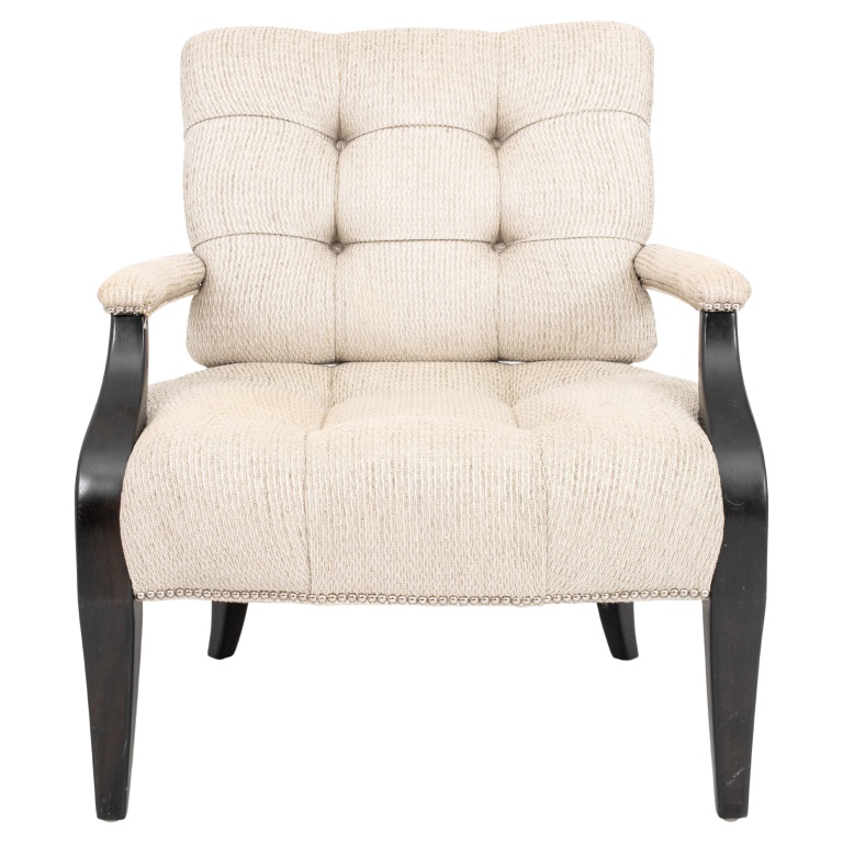 CHENILLE-UPHOLSTERED LIBRARY