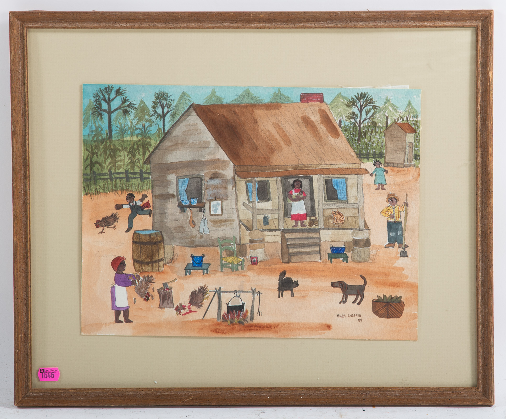 CHER SHAFFER. FARM LIFE, WATERCOLOR