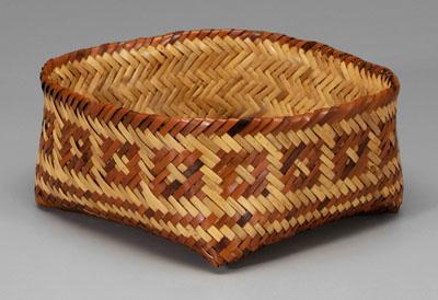Cherokee double-woven basket, river