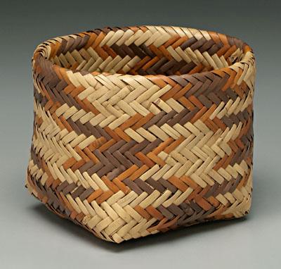 Cherokee double-woven basket,