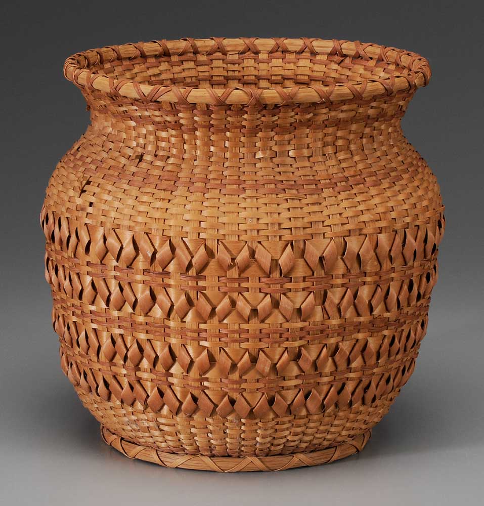 Cherokee Oak and Maple Split Basket