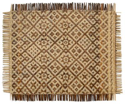Cherokee river cane mat, walnut and