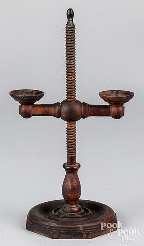CHERRY ADJUSTABLE CANDLESTAND, 19TH