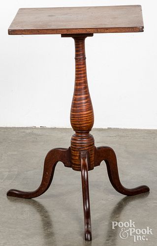 CHERRY AND TIGER MAPLE CANDLESTAND,