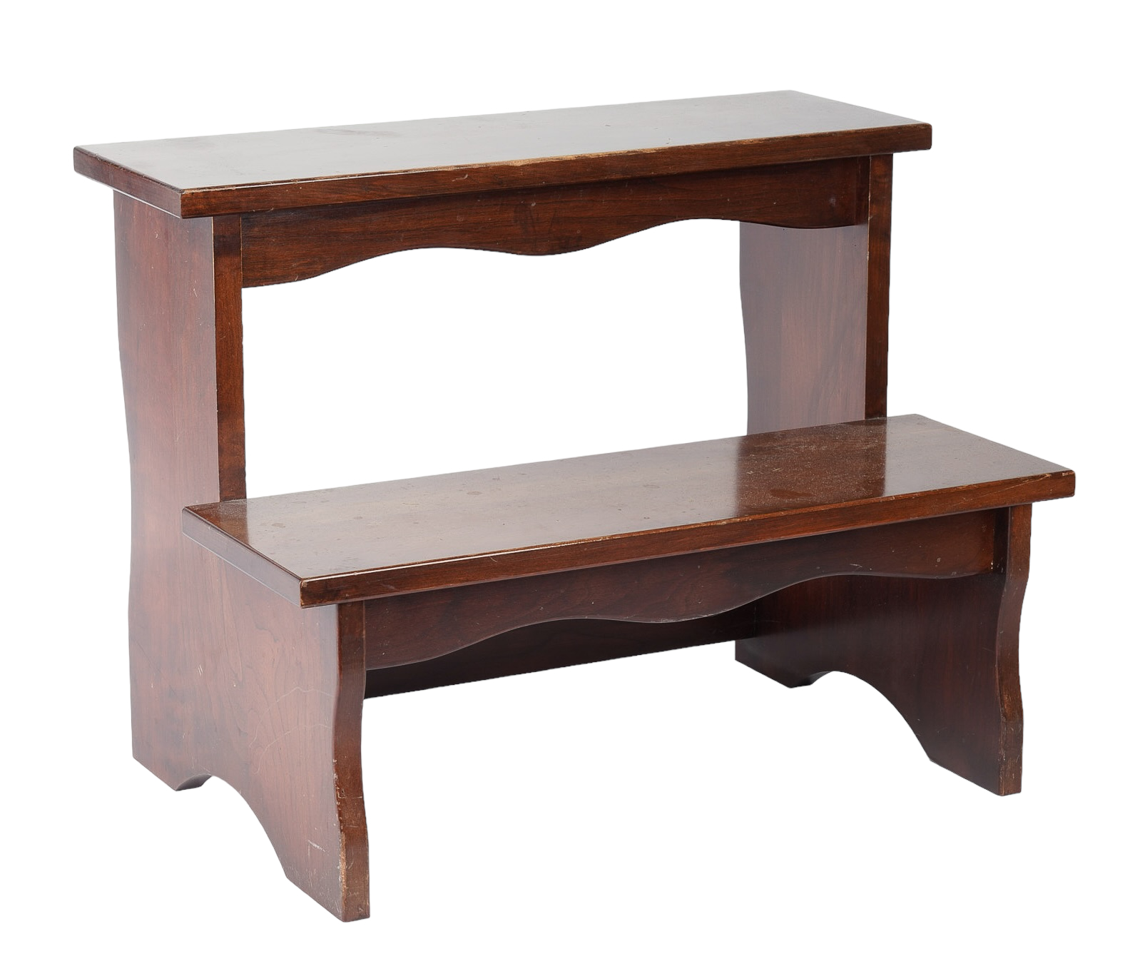 Cherry bed steps, two steps, 16"h x