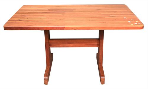 CHERRY BUTCHER BLOCK TABLE, ON