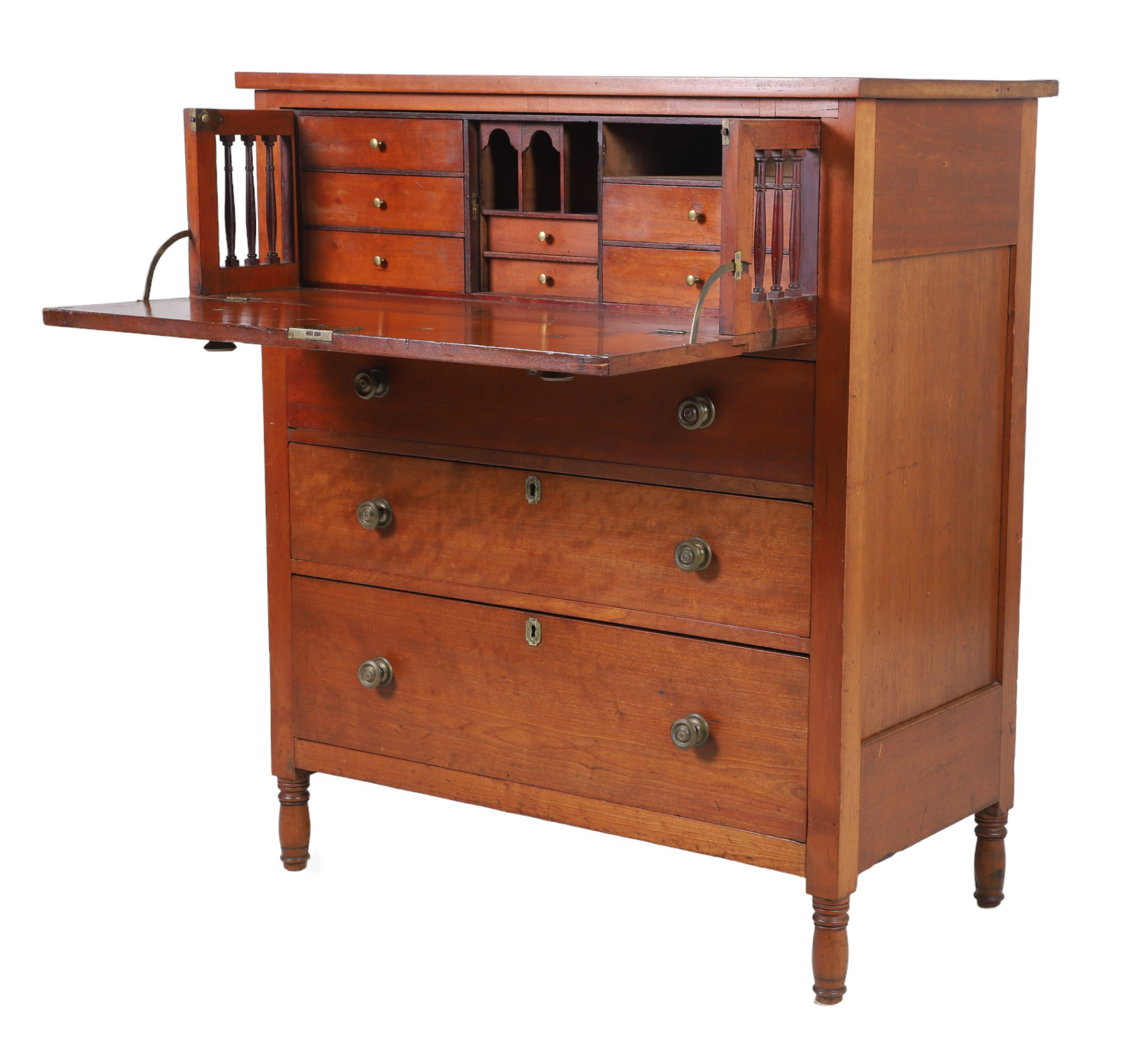 Cherry butlers chest, top drawer