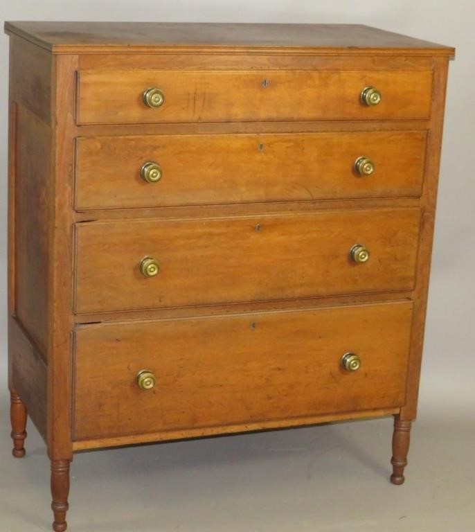 CHERRY CHEST OF DRAWERSca. 1820;