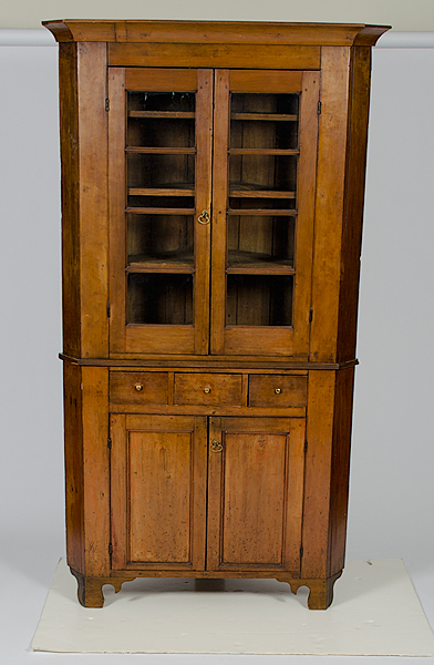 Cherry Corner Cupboard American