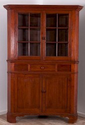 CHERRY CORNER CUPBOARD, EARLY