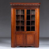 Cherry Corner Cupboard with Ca
