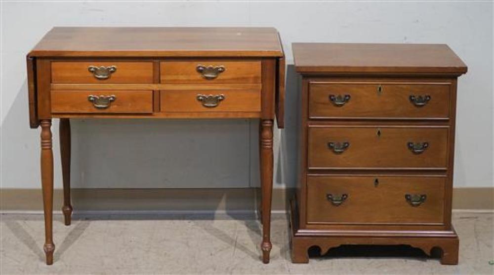 CHERRY DROP-LEAF SERVER AND A