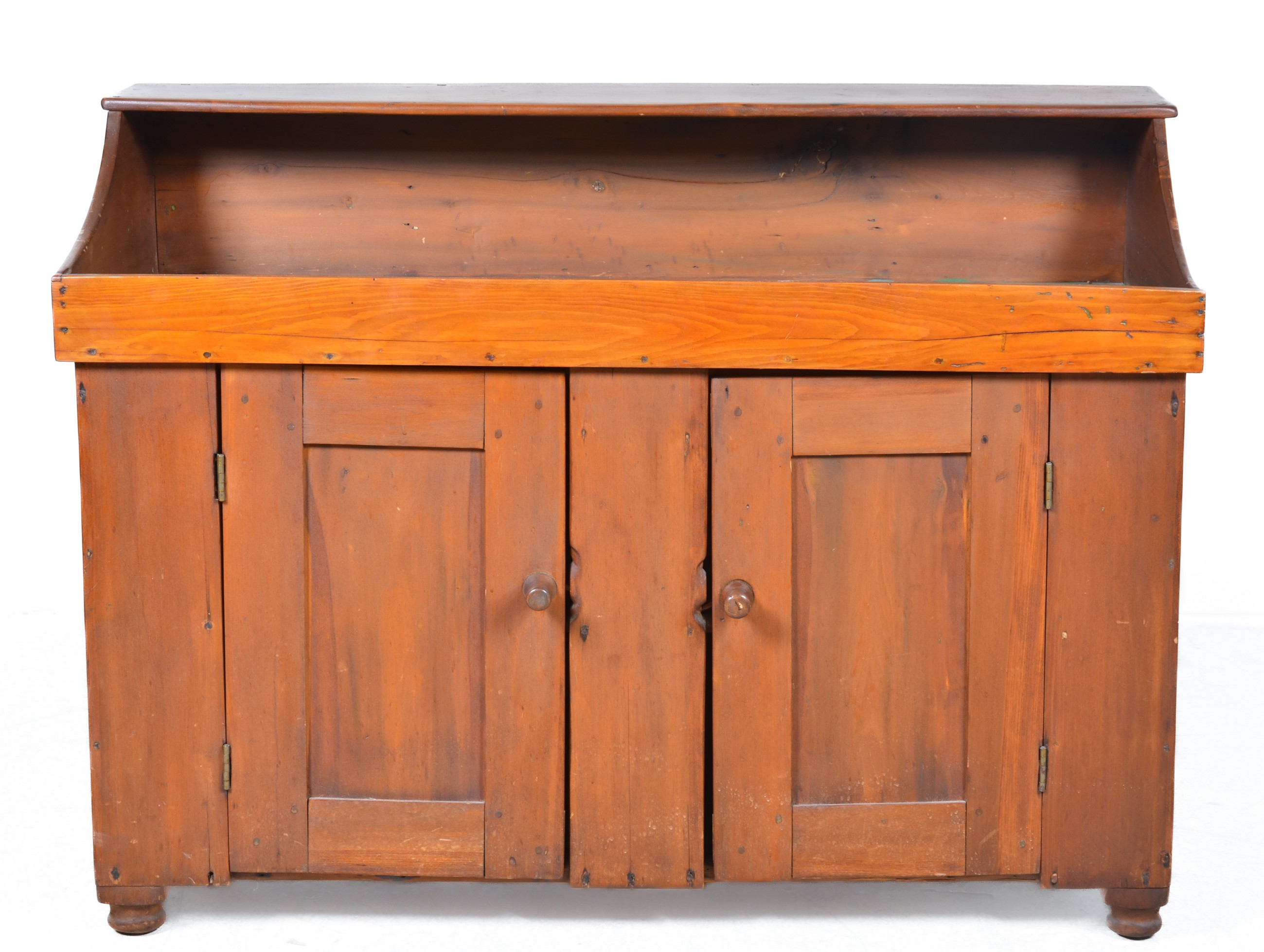 Cherry dry sink, blue/green painted