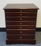 CHERRY FINISH BEDSIDE TABLE, H