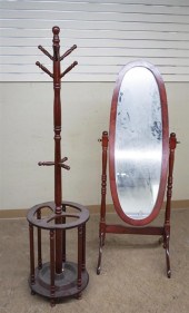CHERRY FINISH COSTUMER AND CHE