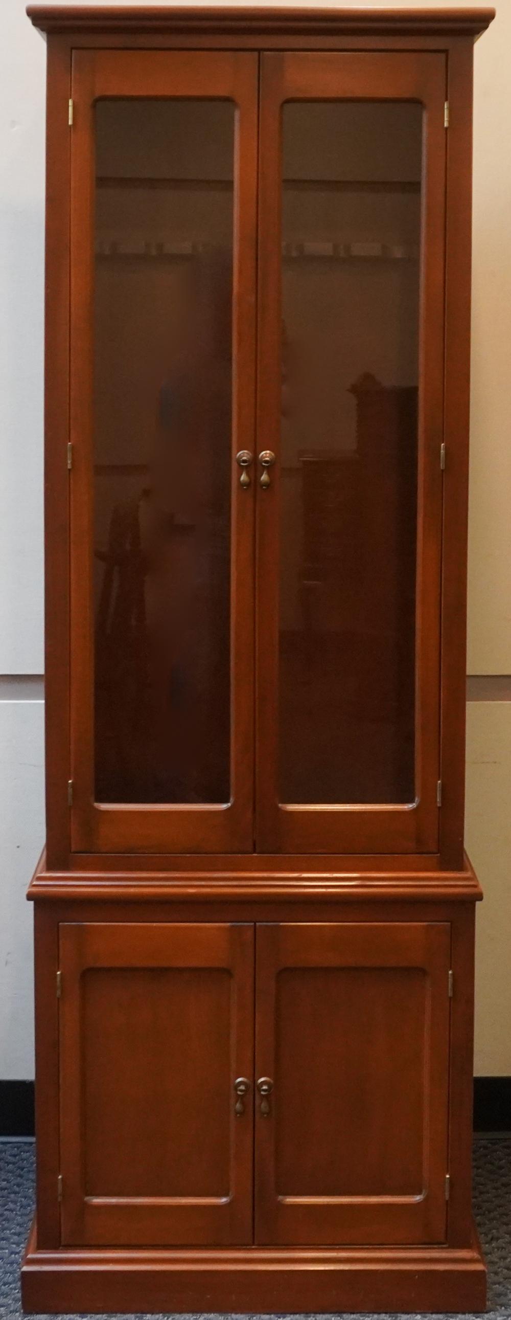 CHERRY FINISH GUN CABINET 78 X 27