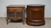 CHERRY FINISH OVAL SIDE TABLE